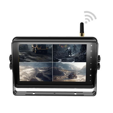 10.1寸高清无线四分割车载录像监控显示器