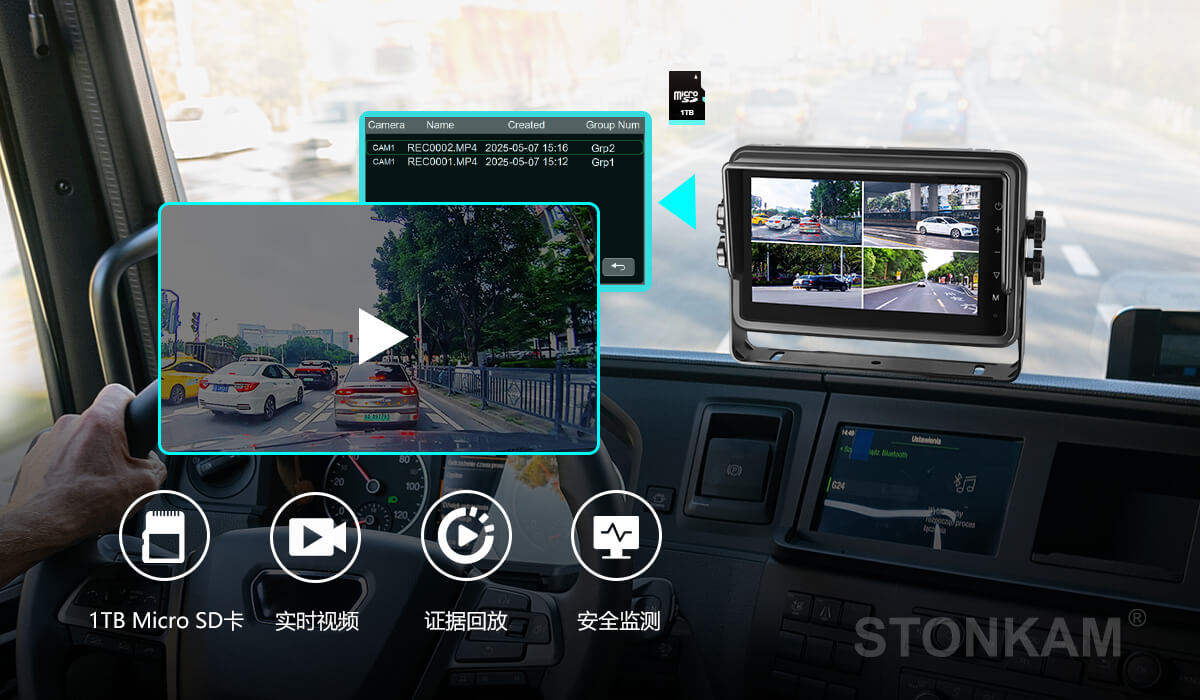 高清录像车载显示器