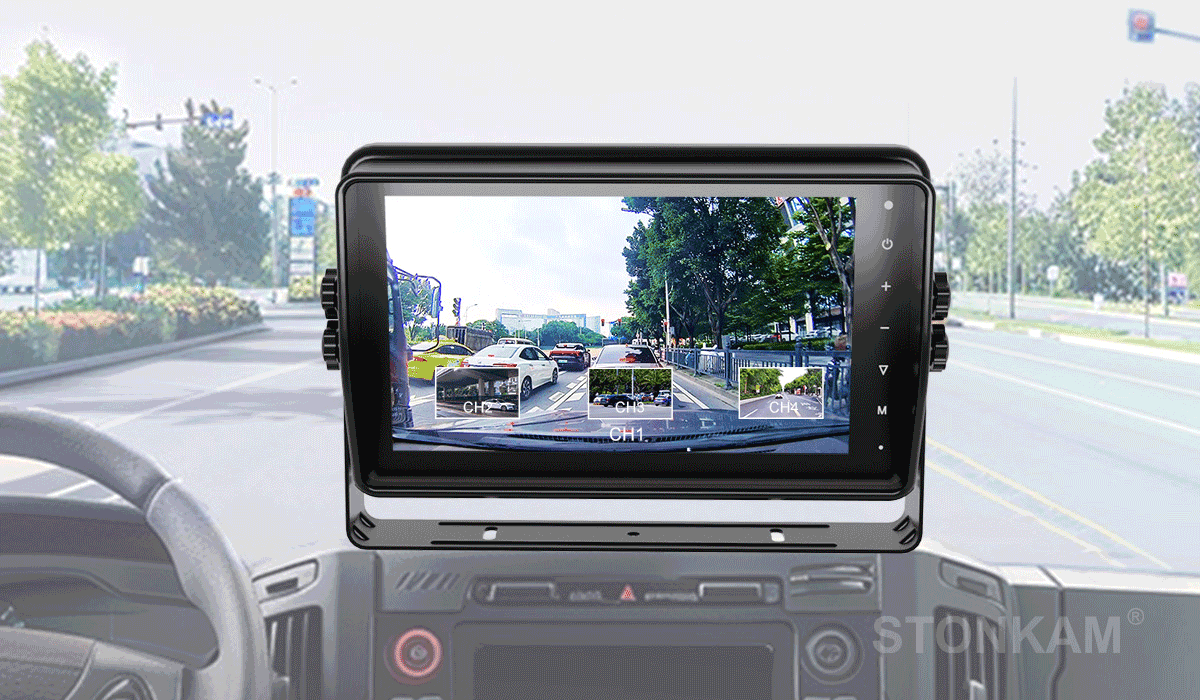 车载高清四分割显示器