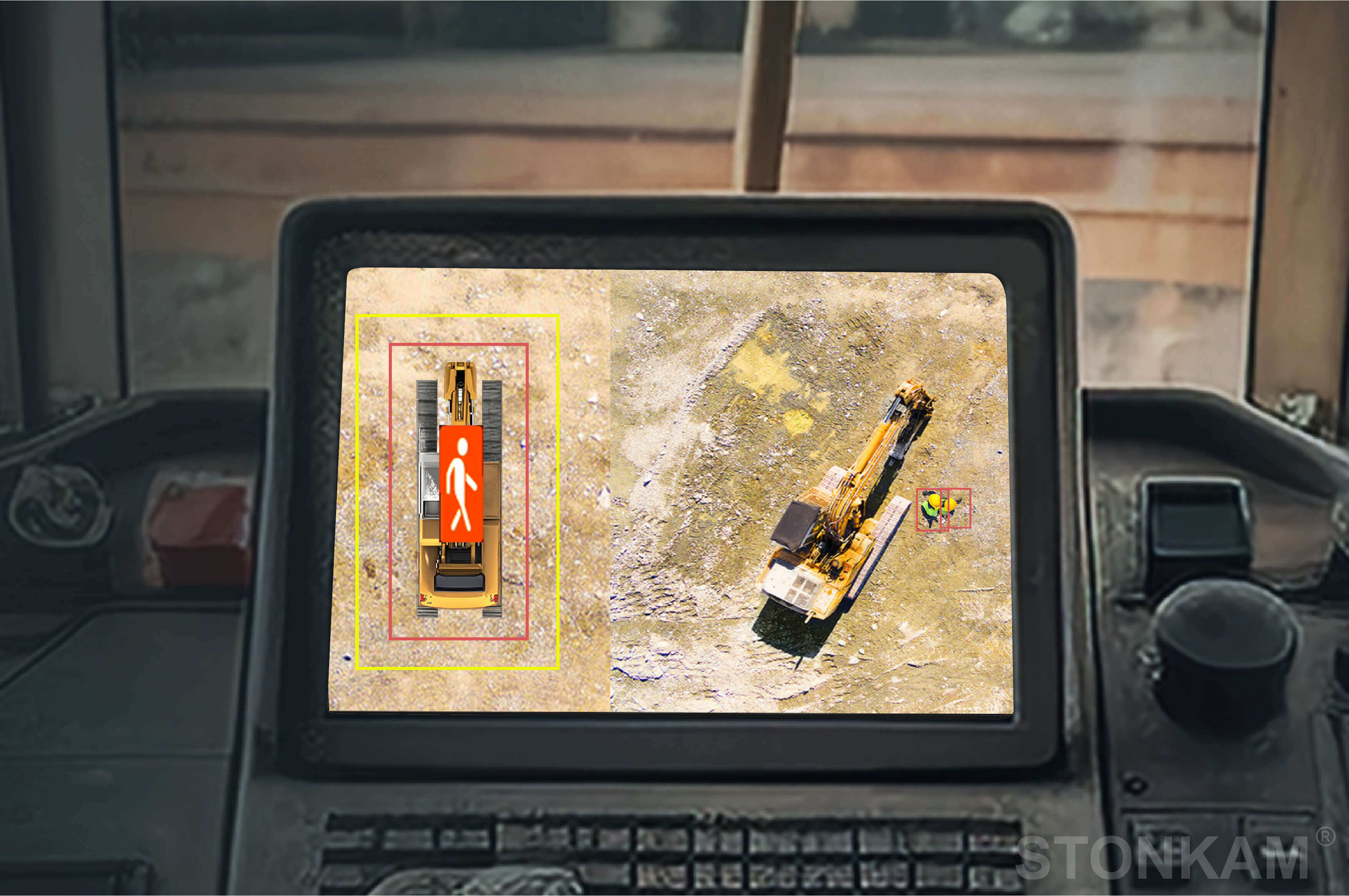 挖掘机360监控直连中控屏